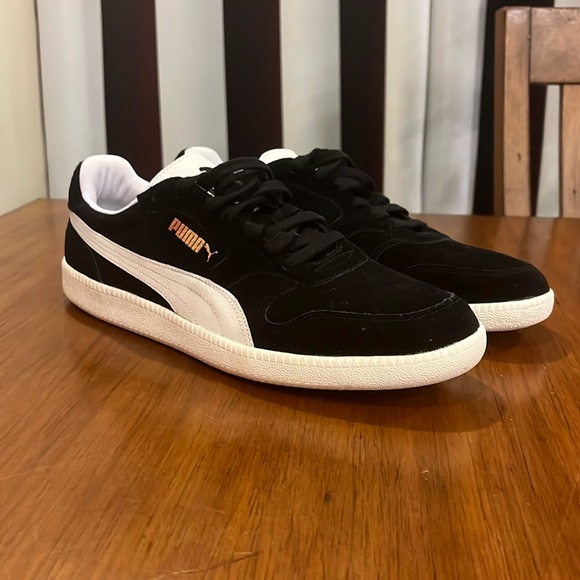 Puma Icra Trainer Shoes Sneakers new 356222 01 black white Mens Size 11.5